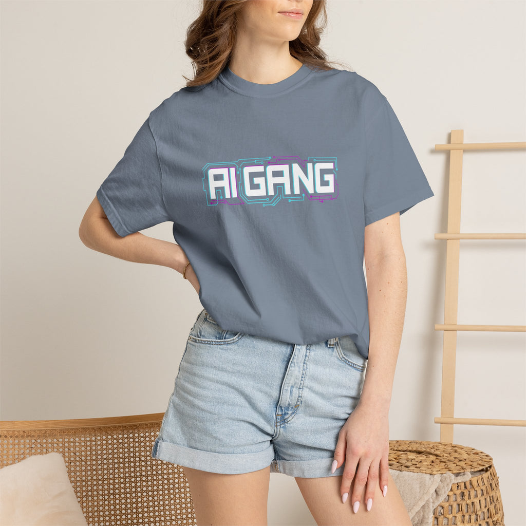 AI Gang T-Shirt — Retro Cyberwave Graphic Tee