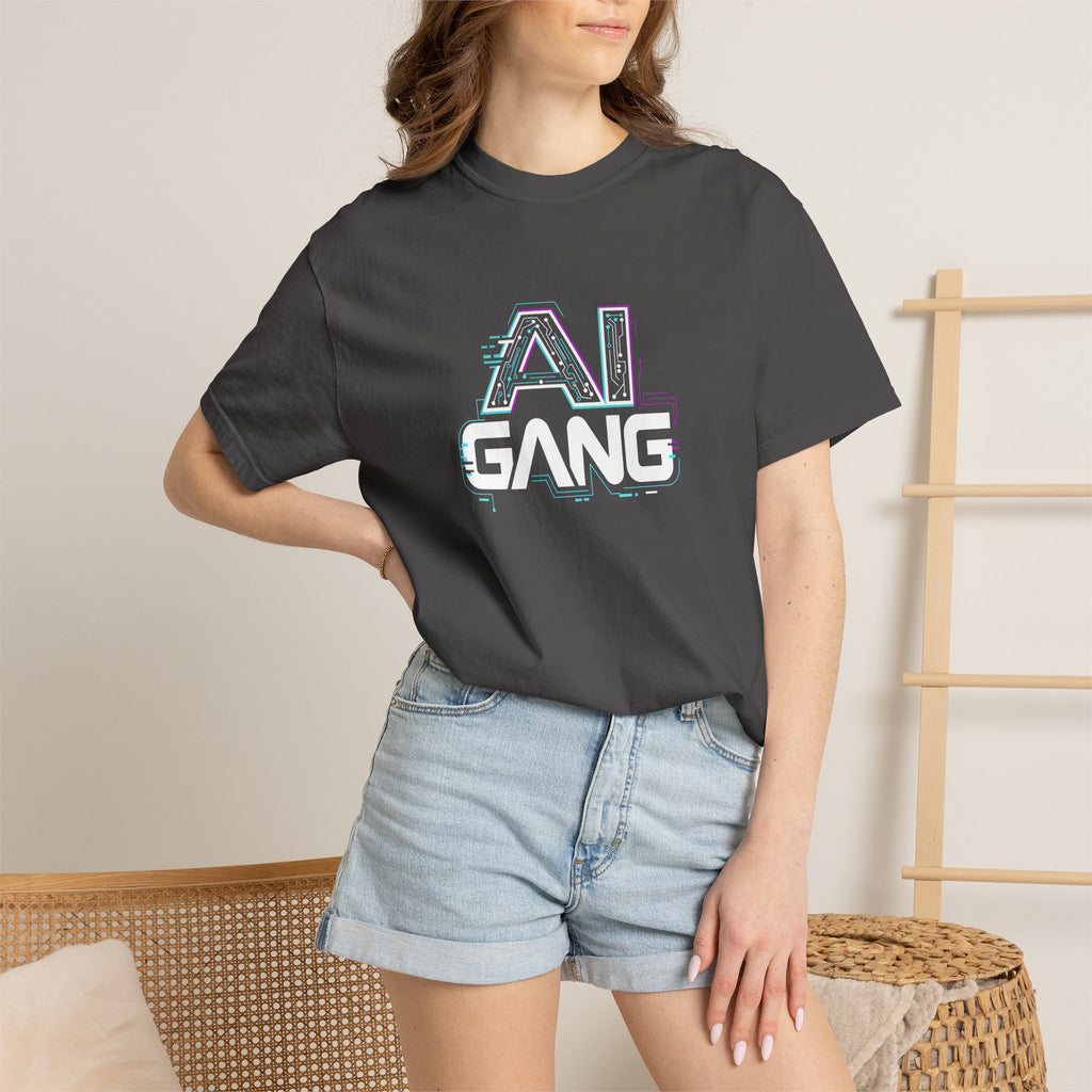 AI Glitch Tee — Retro Cyber Vaporwave Graphic T-Shirt
