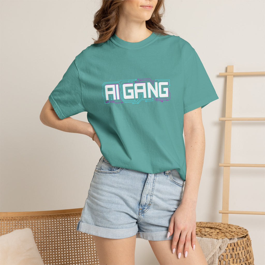 AI Gang T-Shirt — Retro Cyberwave Graphic Tee