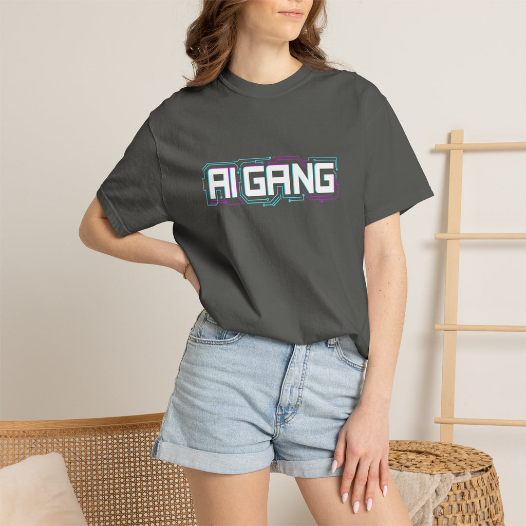 AI Gang T-Shirt — Retro Cyberwave Graphic Tee