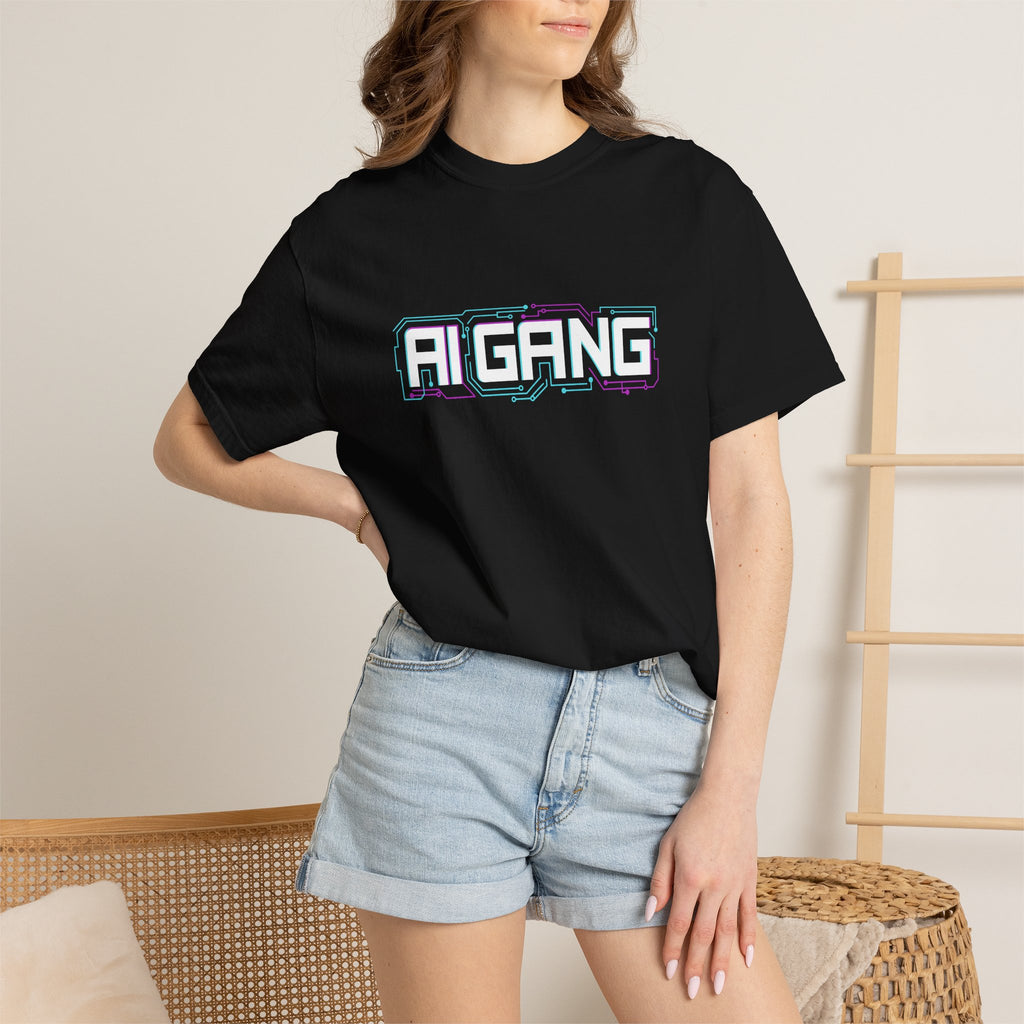 AI Gang T-Shirt — Retro Cyberwave Graphic Tee